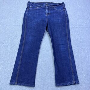 Origin Jeans Mens *37x29 ACTUAL Blue Straight Dark Wash Legit Fit USA Made (34C)